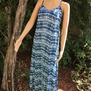 XXI Blue and White Maxi Dress